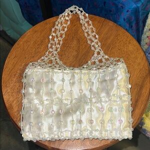 90s prom/wedding beaded handbag